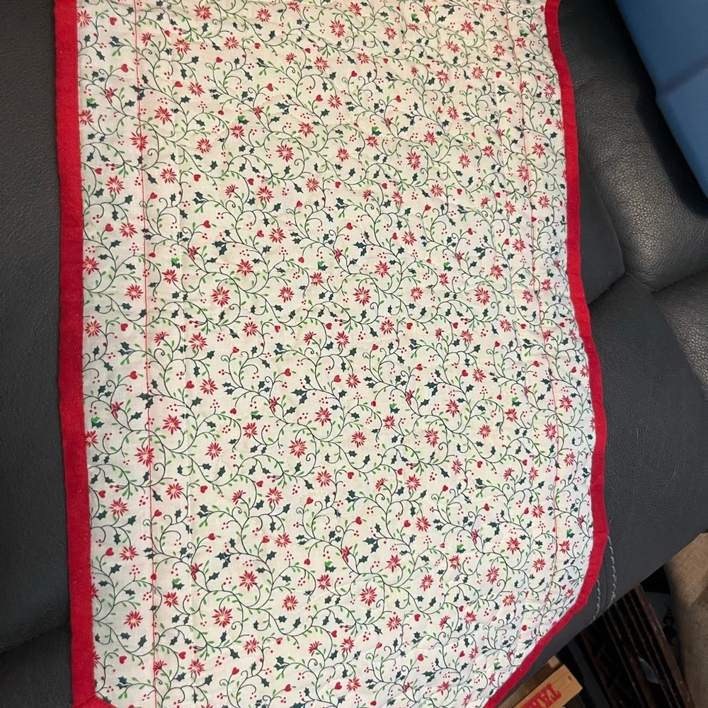 Vintage Festive Snowman Holiday Table Runner